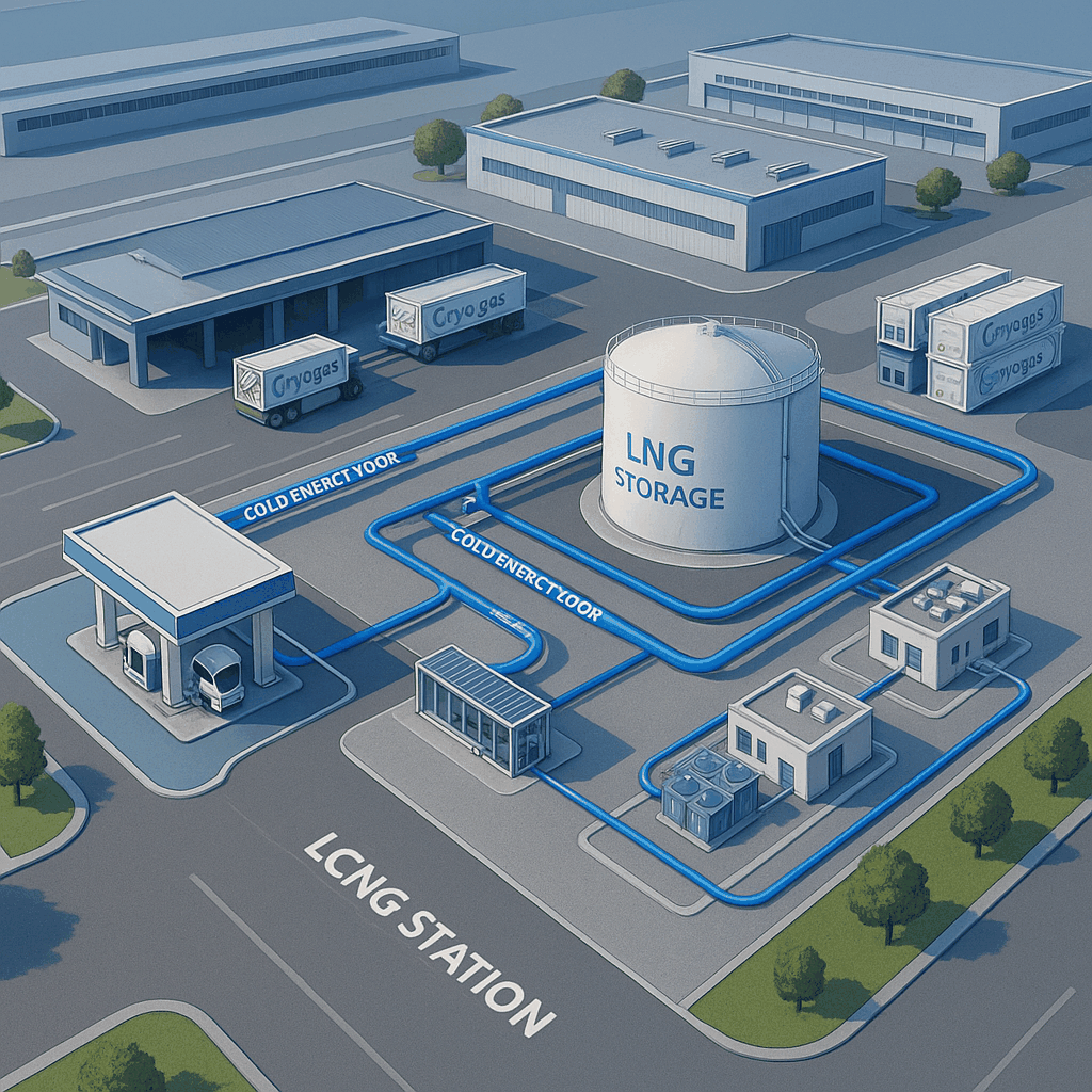 Cryogas СПГ және LCNG терминалы – Cold Energy және BTU циклі